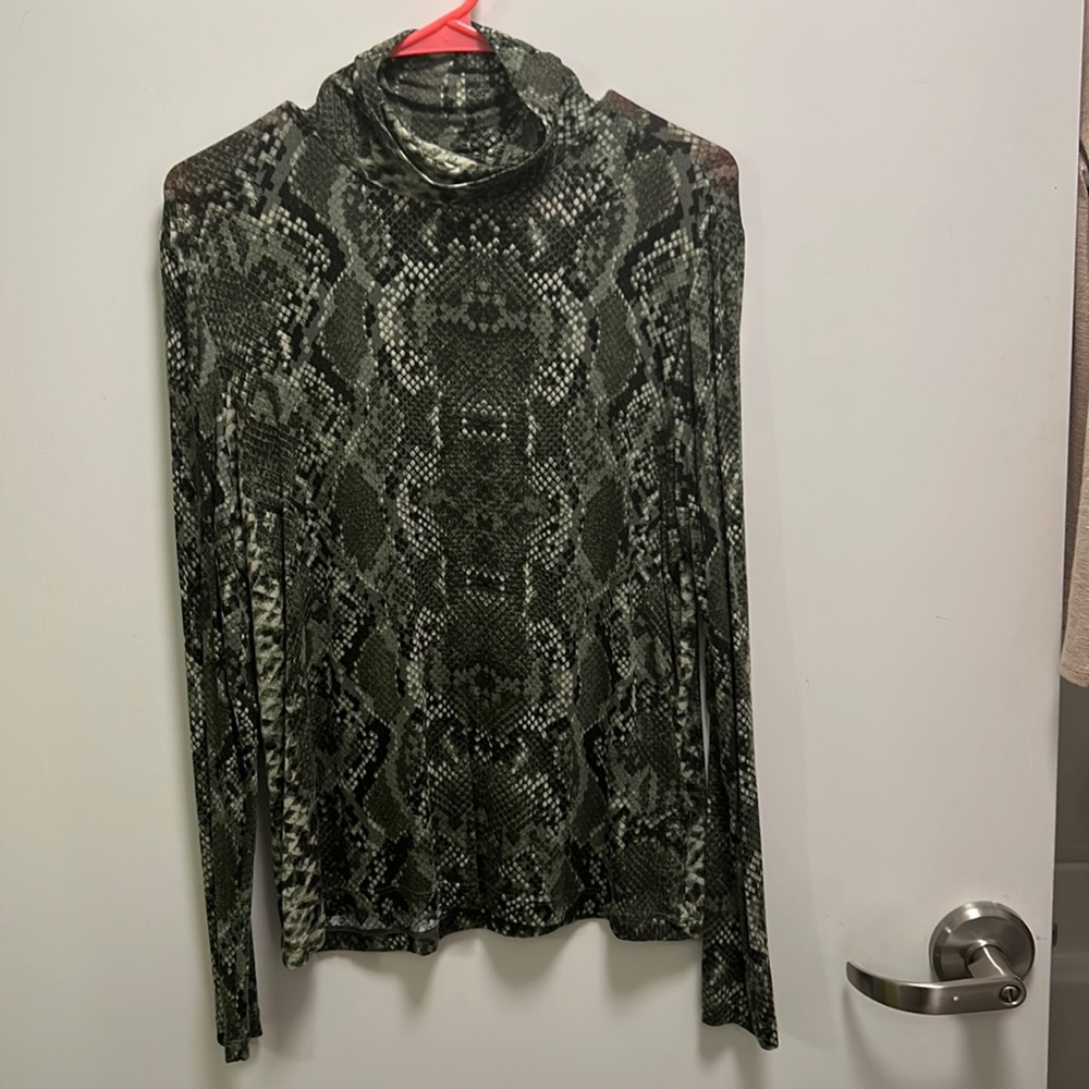 Both snakeprint, business casual shirts.